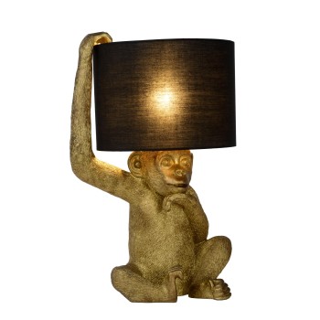 Lucide - EXTRAVAGANZA CHIMP Επιτραπέζιο Φωτιστικό Ε14, Μαύρο Ματ-Χρυσό