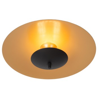Lucide - VULCAN Φωτιστικό Οροφής LED, Μαύρο Ματ-Χρυσό Χρώμα 3000 K