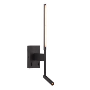 Lucide - FINAN Επιτοίχιο Φωτιστικό LED, Μαύρο Ματ-Λευκό, 2700 K