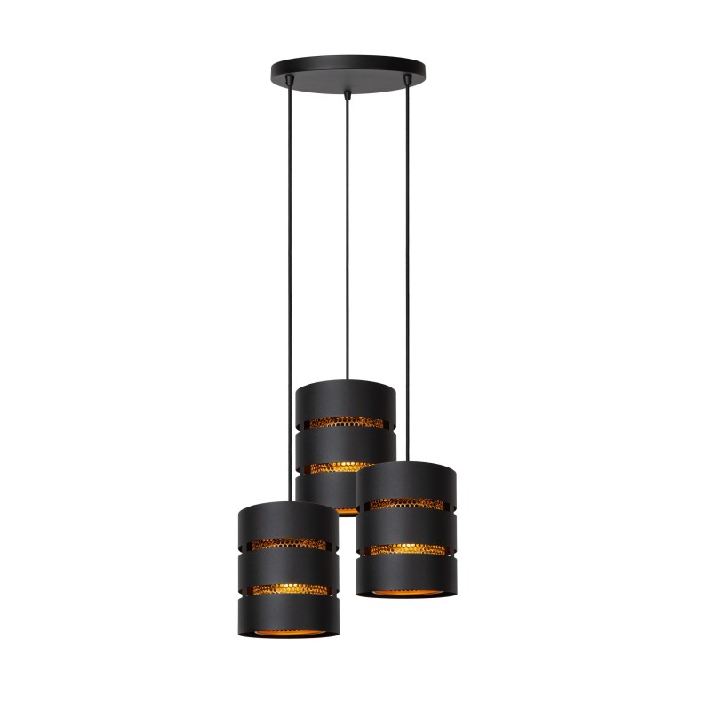 Lucide ROSAS - Κρεμαστό φωτιστικό - Ø 43 cm - 3xE27 - Μαύρο