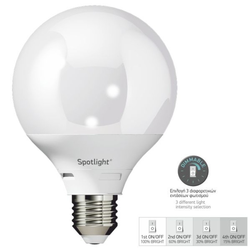 Spotlight - ΛΑΜΠΤΗΡAΣ LED E27 SWITCH DIM 10W 3000K