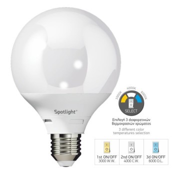 Spotlight - ΛΑΜΠΤΗΡAΣ LED E27 SWITCH TEMP 10W