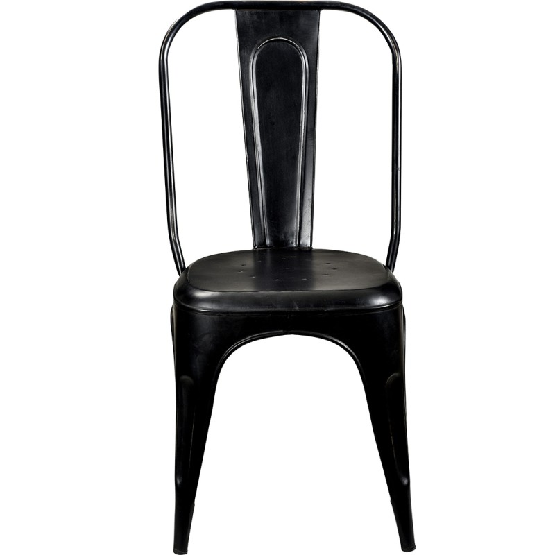Trademark  - LIVING καρέκλα ψηλή πλάτη - αντίκα μαύρη Υ:95 x Π:41 x Β:50 cm
