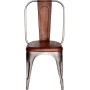 Trademark - LIVING καρέκλα ψηλή πλάτη - γυαλιστερή με δέρμα Υ:95 x Π:41 x Β:50 cm