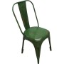Trademark - LIVING καρέκλα ψηλή πλάτη - αντίκα πράσινο Υ:95x Π:41 x Β:50 cm