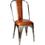 Trademark - LIVING καρέκλα ψηλή πλάτη - με επένδυση/καφέ Υ:95x Π:41 x Β:50cm