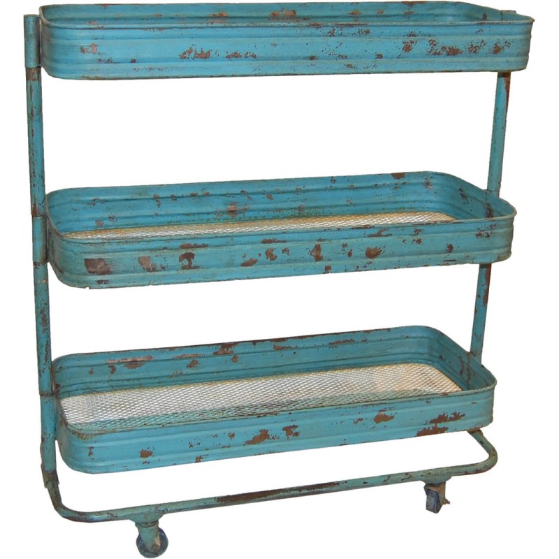 Trademark - Vega τρόλεϊ - μπλε αντίκα Υ:80cm x Π:75cm x Β:30cm