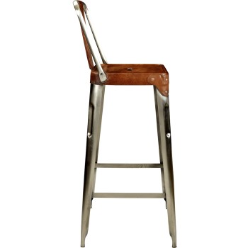 Trademark -Copenhagen σκαμπό μπαρ από σίδερο και δέρμα Υ:105 x Π: 36 x Β: 36 εκ