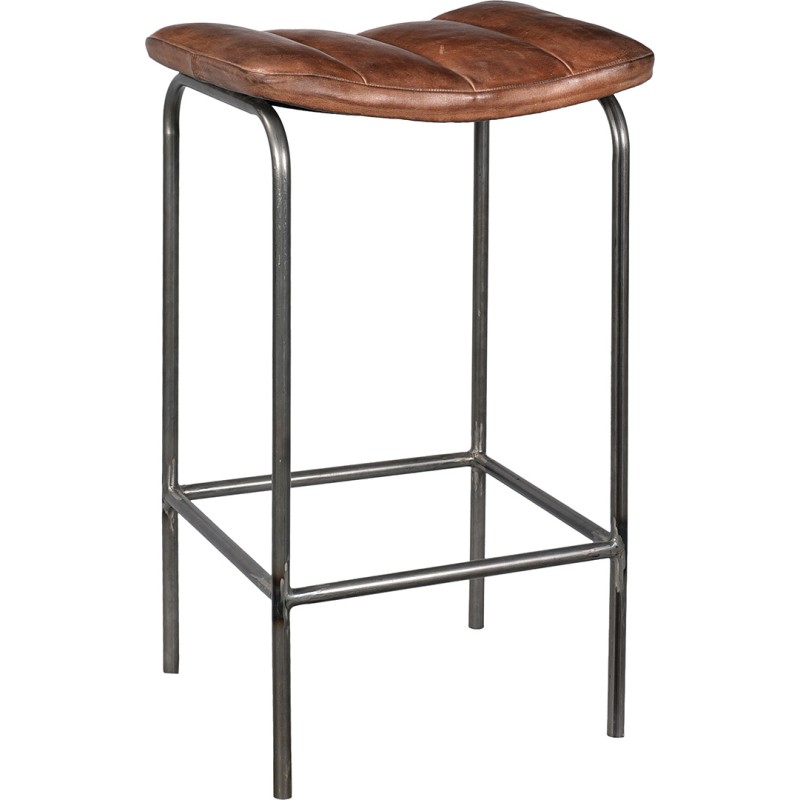 Trademark - Brooklyn σκαμπό μπαρ με δέρμα Υ:78cm x Π:47cm x Β:37cm