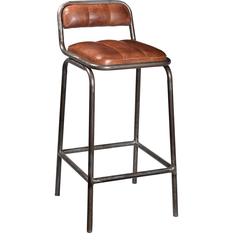 Trademark - Brooklyn καρέκλα μπαρ με δέρμα Υ:98. x Π:40 x Β: 38εκ