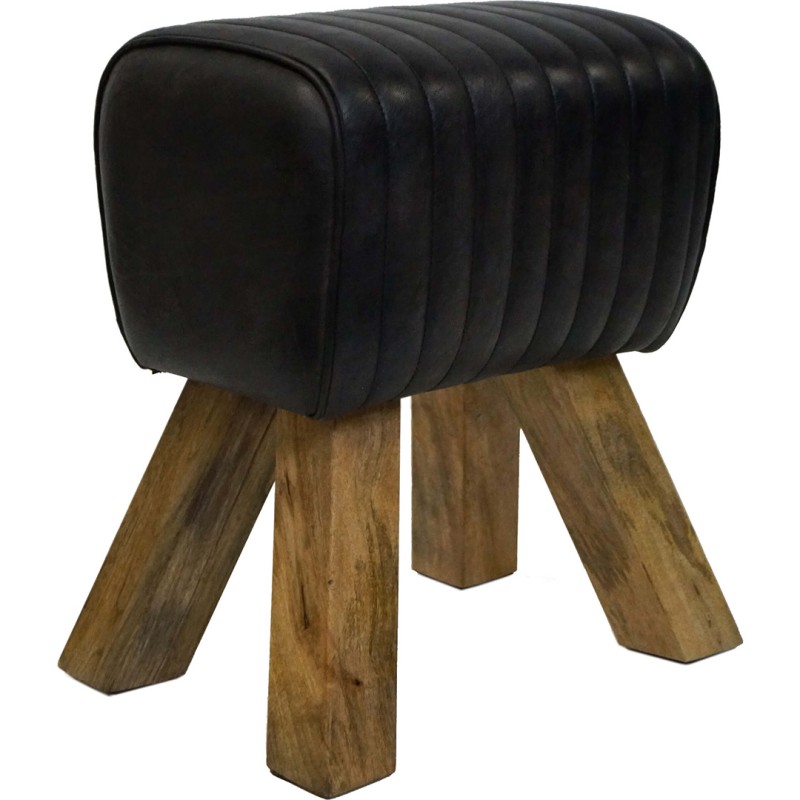 Trademark - Jumper old school σκαμπό - μαύρο Υ:47 x Π:40 x Β:28cm
