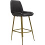 Trademark - Comfort σκαμπό μπαρ σε δέρμα - μαύρο ματ Υ:105 x Π:58 x Β: 45εκ