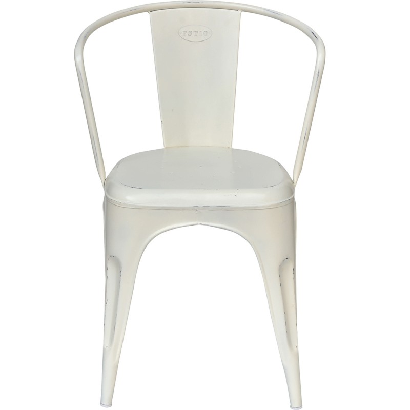 Trademark - LIVING καρέκλα - αντίκα λευκή Υ:80 x Π:54 x Β: 47εκ