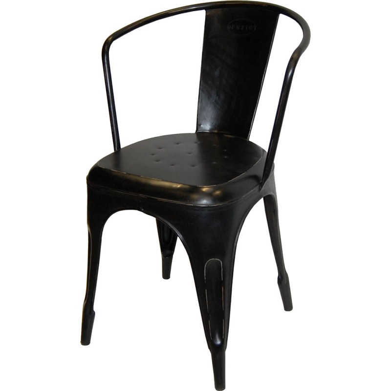 Trademark - LIVING καρέκλα - αντίκα μαύρη Υ:80x Π:54 x Β: 47εκ
