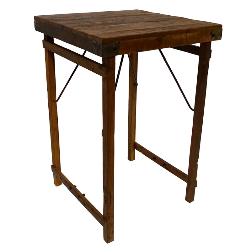 Trademark - Calcutta ρουστίκ ξύλινο τραπέζι καφέ/μπαρ Υ:107 x Π:70x Β:70cm