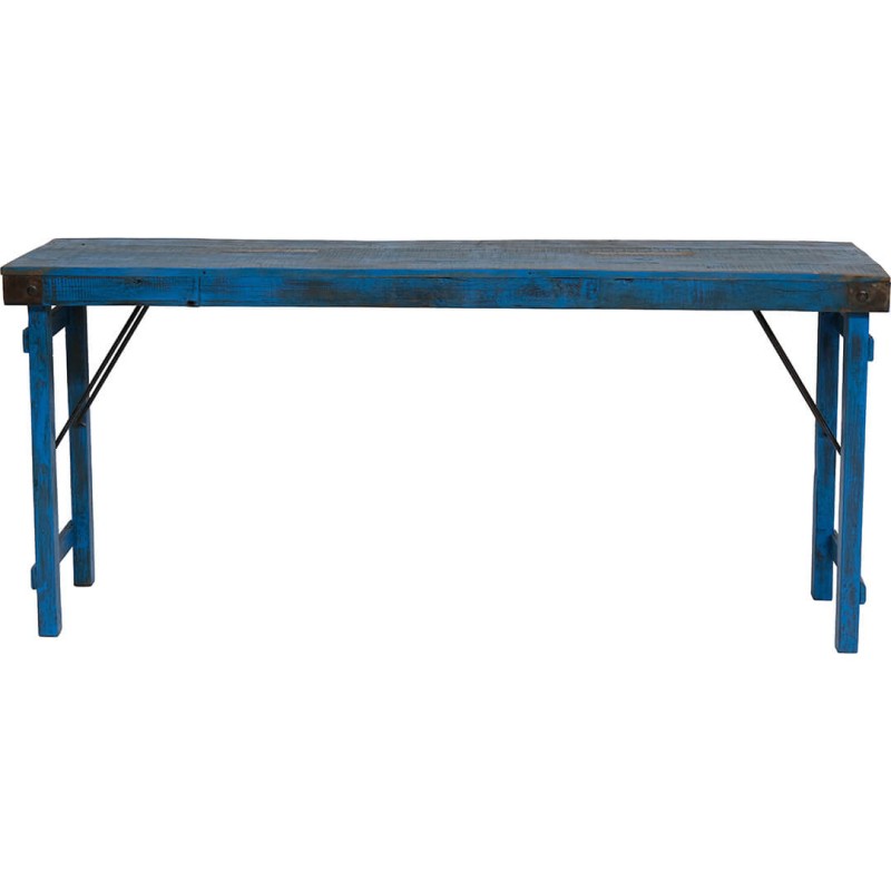 Trademark - Rohan original παλιό τραπέζι κονσόλας - μπλε Υ:70 x Π:170 x Β:40 cm