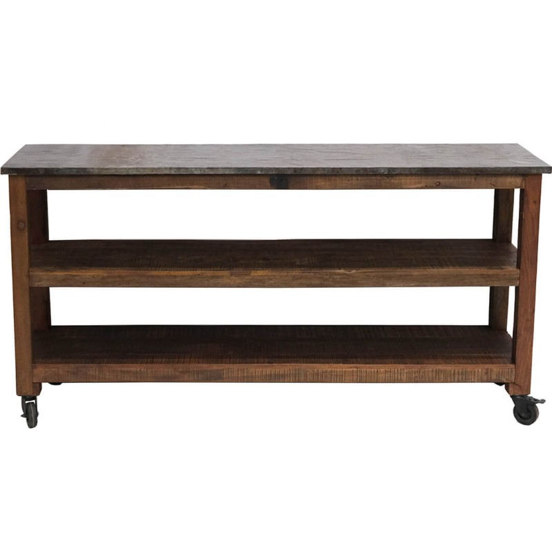 Trademark - Console τραπέζι με μεταλλικό κάλυμμα Υ:80 x Π:160 x Β:40 cm