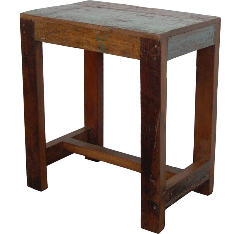 Trademark - Umut σκαμπό σε ανακυκλωμένο ξύλο Υ:46 x Π:40 x Β:25 cm