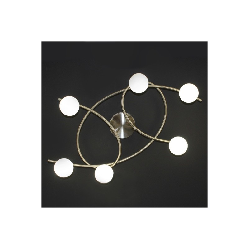 Cristal Record-Lotto 6 Φωτιστικό Οροφής G9 Satin Nickel ΚΩΔ.-001-2195-6-053