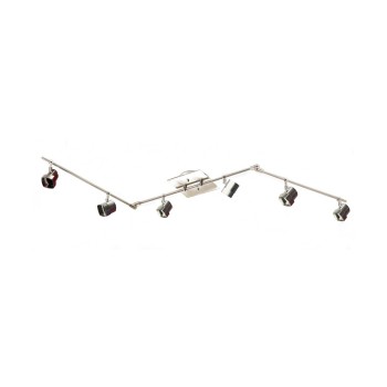 Cristal Record-Moka 6 Φωτιστικό οροφής GU10 Satin Nickel ΚΩΔ.-014-2150-6-053