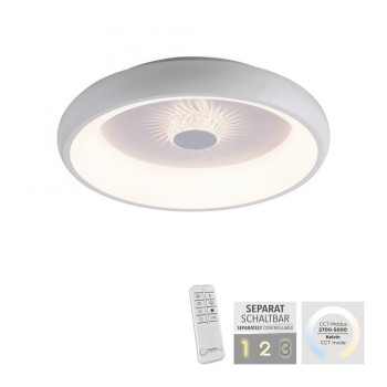 JUST LIGHT.-VERTIGO Φωτιστικό οροφής LED λευκό γκρι ΚΩΔ.-SL14384-16