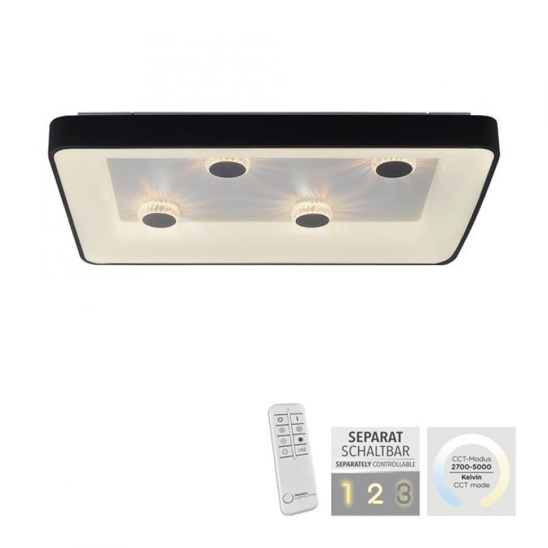 JUST LIGHT.-VERTIGO Φωτιστικό οροφής LED μαύρο ΚΩΔ.-SL14385-18