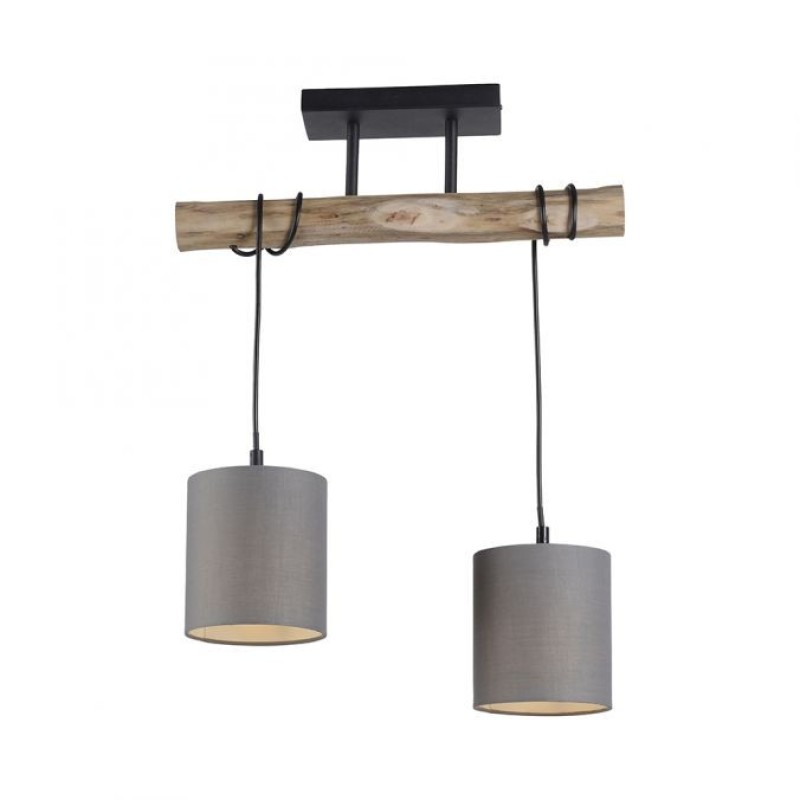 JUST LIGHT.-GREEN TRIBU Κρεμαστό φωτιστικό Ε27 γκρι ΚΩΔ.-SL15782-29