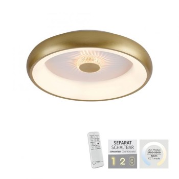 JUST LIGHT.-VERTIGO Φωτιστικό οροφής LED ματ χρυσό ΚΩΔ.-SL14384-60