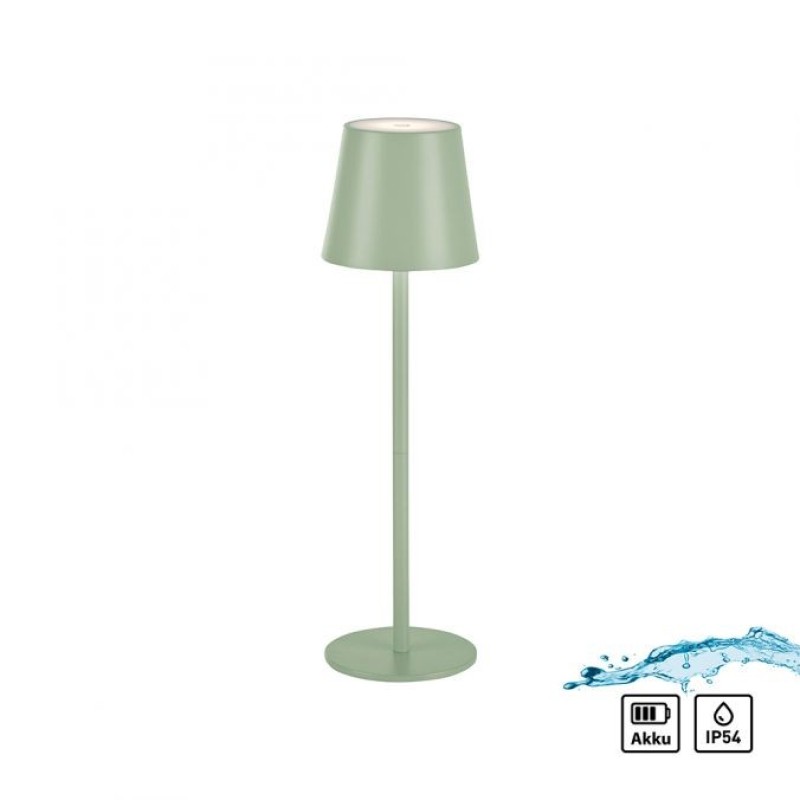 JUST LIGHT.-EURIA Επιτραπέζιο φωτιστικό μπαταρίας LED IP54 λαίμ πράσινο ΚΩΔ.-SL19250-43
