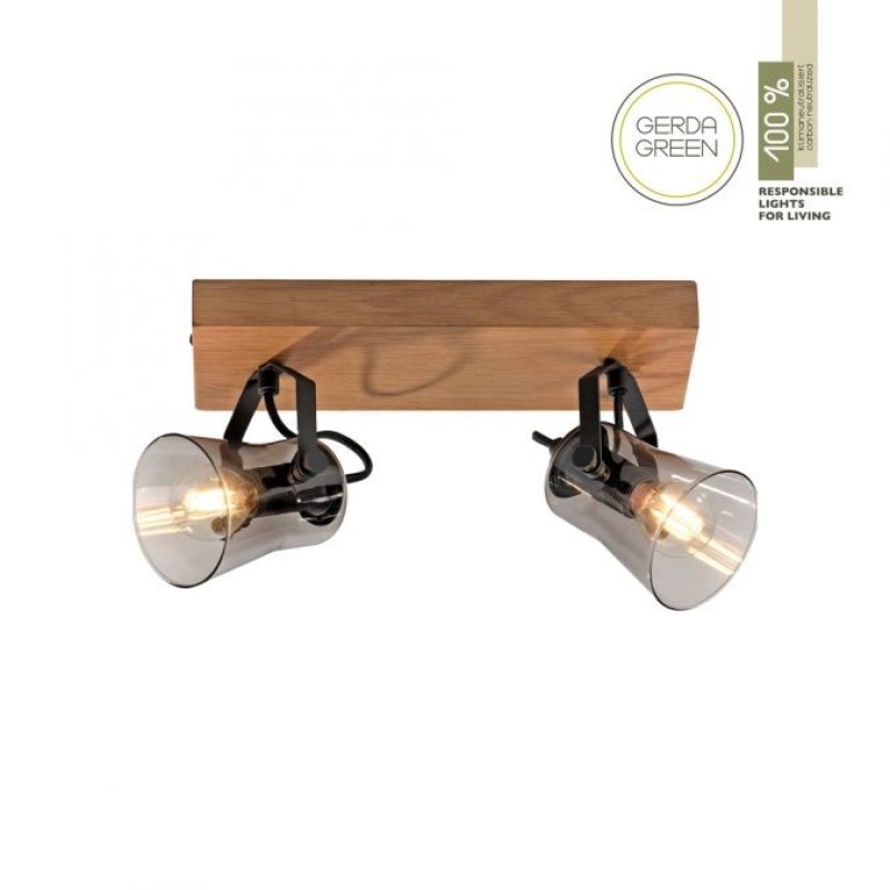 JUST LIGHT.-Green Langstrom Φωτιστικό οροφής Ε14 μαύρο ΚΩΔ.-SL11448-79