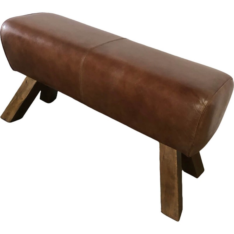 Trademark - Bonnie δερμάτινο πουφ Υ:45cm x Π:89cm x Β:28cm