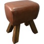 Trademark - Bonnie Δερμάτινο σκαμπό - καφέ Υ:47 εκ. x Π:40 εκ. x Β: 28 εκ