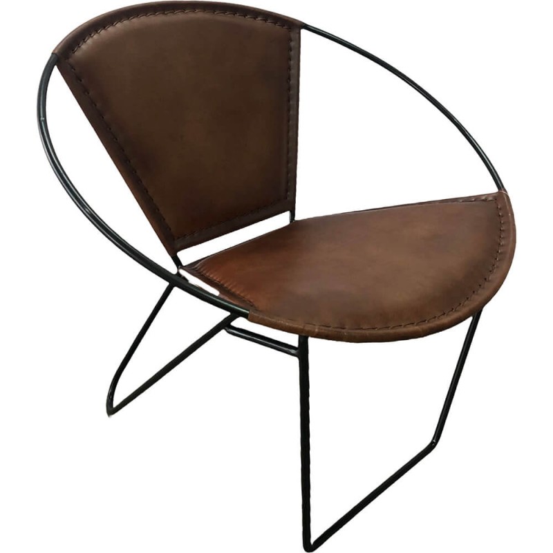 Trademark - Dalton δερμάτινη πολυθρόνα Υ:77 εκ. x Π: 77 εκ. x Β: 67 εκ