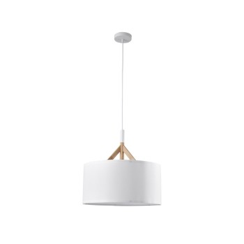 Cristal Record-Κρεμαστό Φωτιστικό Abi 40cm E27 Λευκό ΚΩΔ.-93-989-27-100