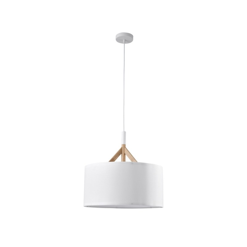 Cristal Record-Κρεμαστό Φωτιστικό Abi 40cm E27 Λευκό ΚΩΔ.-93-989-27-100