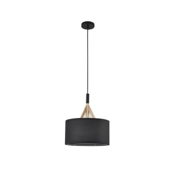 Cristal Record-Κρεμαστό Φωτιστικό Abi 30cm E27 Μαύρο ΚΩΔ.-93-889-27-180