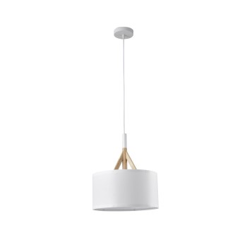 Cristal Record-Κρεμαστό Φωτιστικό Abi 30cm E27 Λευκό ΚΩΔ.-93-889-27-100