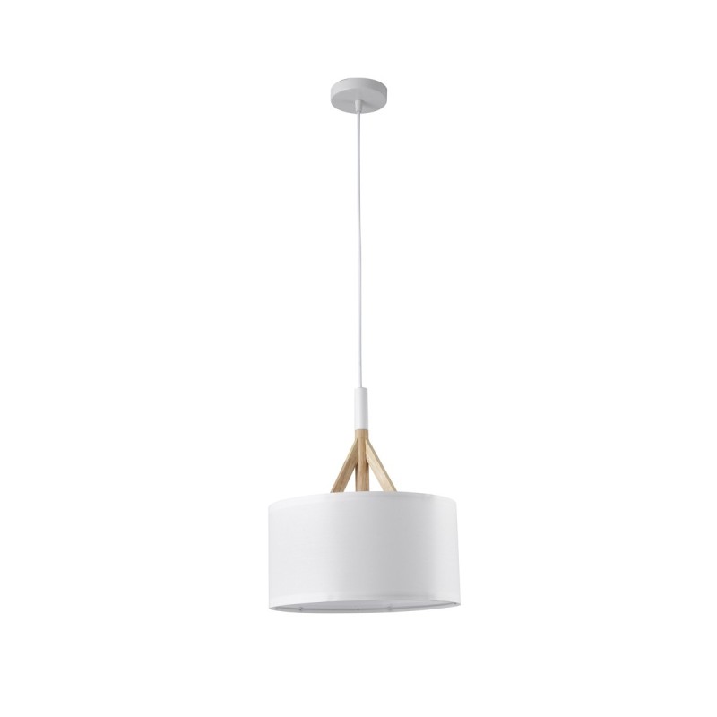 Cristal Record-Κρεμαστό Φωτιστικό Abi 30cm E27 Λευκό ΚΩΔ.-93-889-27-100