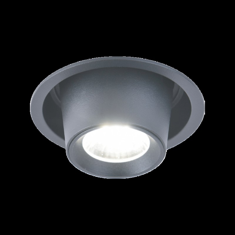 Cristal Record-Χωνευτό Φωτιστικό Tyr LED 8W Μαύρο ΚΩΔ-01-240-08-180