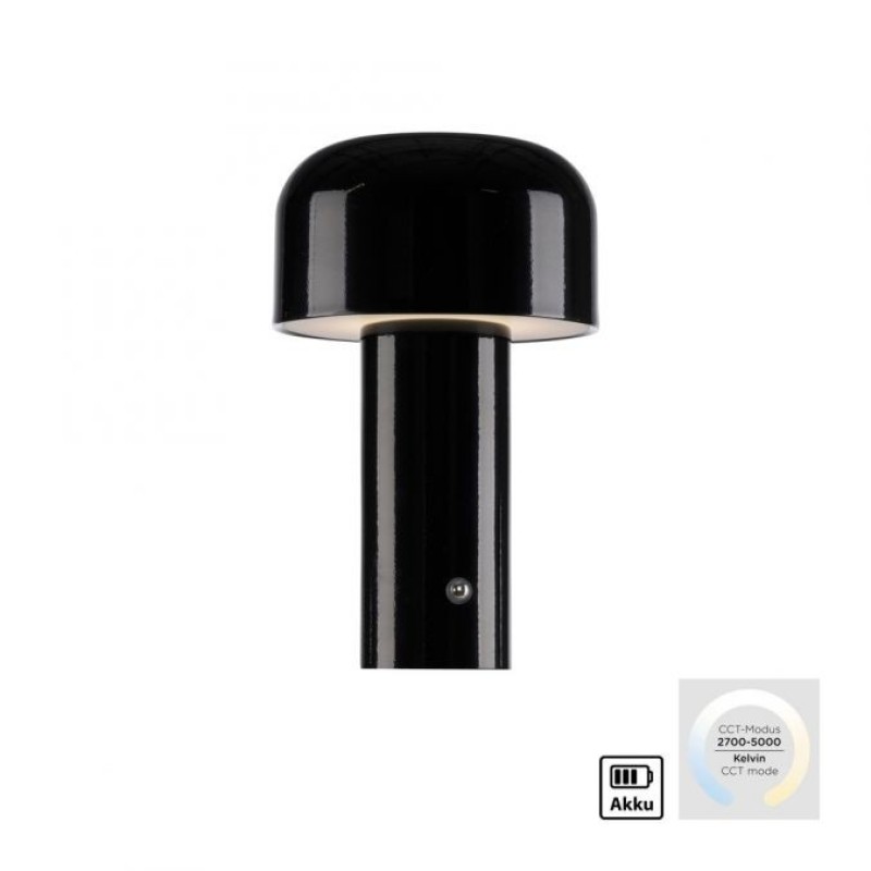 JUST LIGHT.-AGNES Επιτραπέζιο φωτιστικό μπαταρίας LED μαύρο ΚΩΔ.-SL19190-18