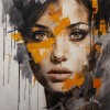 imageLAND-Πίνακας σε καμβά Brown eye girl 100x100 cm ΚΩΔ.-356104