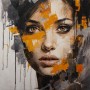 imageLAND-Πίνακας σε καμβά Brown eye girl 100x100 cm ΚΩΔ.-356104