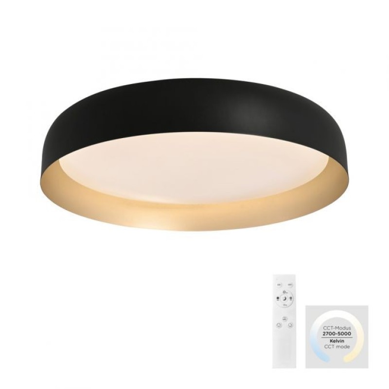 JUST LIGHT.-OSKO Φωτιστικό οροφής LED μαύρο χρυσό 57cm ΚΩΔ.-SL14216-18