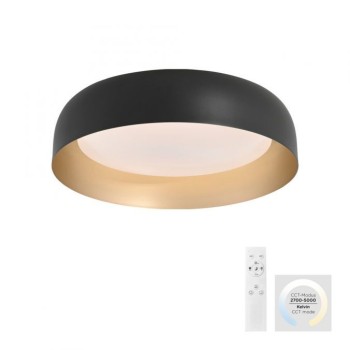 JUST LIGHT.-OSKO Φωτιστικό οροφής LED μαύρο χρυσό 40cm ΚΩΔ.-SL14215-18