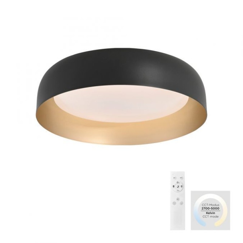 JUST LIGHT.-OSKO Φωτιστικό οροφής LED μαύρο χρυσό 40cm ΚΩΔ.-SL14215-18