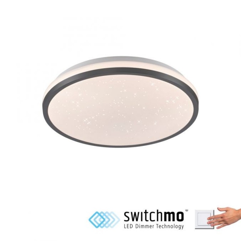 JUST LIGHT.-KYLE Φωτιστικό οροφής LED 28cm μαύρο έναστρο ουρανό ΚΩΔ.-SL14293-18