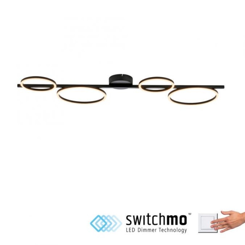 JUST LIGHT.-MINI-RITUS Φωτιστικό οροφής LED μαύρο ΚΩΔ.-SL14211-18