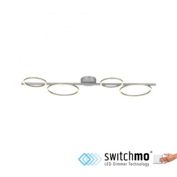 JUST LIGHT.-MINI-RITUS Φωτιστικό οροφής LED ασημί ΚΩΔ.-SL14211-21
