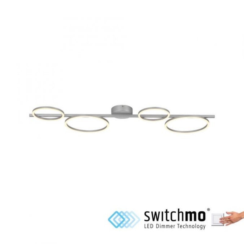 JUST LIGHT.-MINI-RITUS Φωτιστικό οροφής LED ασημί ΚΩΔ.-SL14211-21