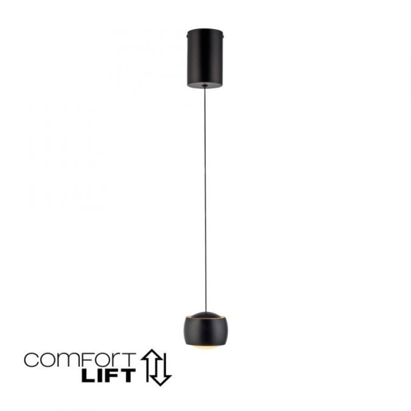 JUST LIGHT.-Ballini Κρεμαστό φωτιστικό LED μαύρο ΚΩΔ.-SL15260-18
